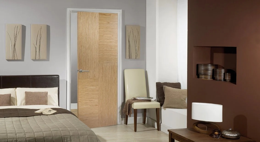 Light wood internal door