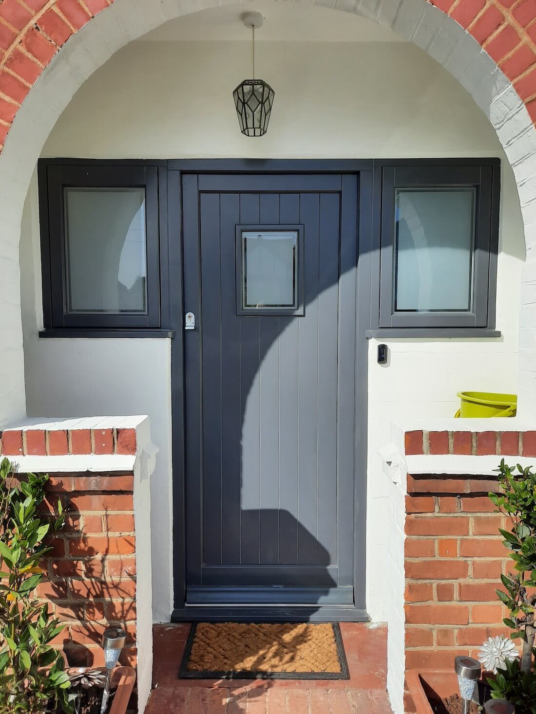 Dark grey entrance door